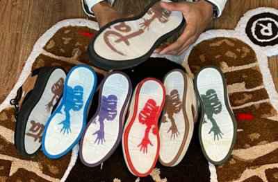 黑棕色调鞋面与湖chaopai.com潮牌汇店蓝细节也显得十分融洽（Patta x CLINTS 全新联名鞋款抢先预览）