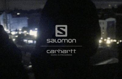 而 SALOMON 与 Carhartt WIP 的标潮牌识组合也坐实了双方的合作身份（萨洛蒙 x Carhartt WIP 全新联名预告来袭）