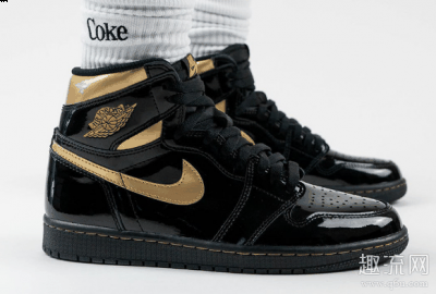 AJ1全新黑金漆皮上脚潮牌汇潮牌网图片赏析,低调奢华显气质!（AJ1全新黑金漆皮上脚图片赏析,低调奢华显气质!）