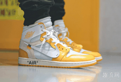 OW x AJ1全新白黄配潮牌汇潮牌网色上脚 OWAJ1怎么洗（OW x AJ1全新白黄配色上脚 OWAJ1怎么洗）