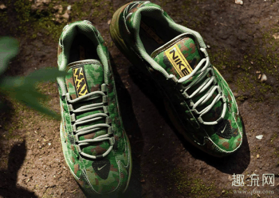 这双军绿迷彩版本鞋身潮牌商城仅使用了帆布这种单一材质（Air Max Triax 96军事迷彩上脚搭配图 air max 什么意思）