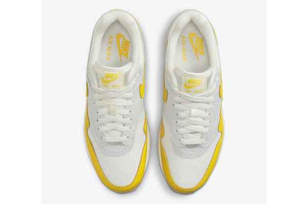  Air Max 1 全新灰白黄配色潮牌鞋款 目前没有明确何时发售（Air Max 1 全新灰白黄配色鞋款释出，夏日气息）
