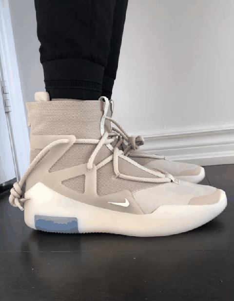 Air Fear of God 1 “Oatmeal”上脚高清图 Air Fear of God 1拉链破开怎么换