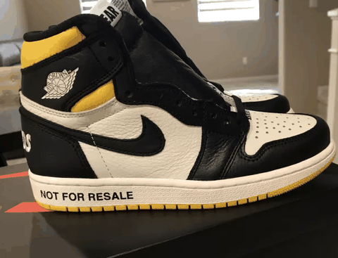  AJ1“禁止转卖潮牌汇潮牌网”黑黄实物欣赏（AJ1“禁止转卖”黑黄开箱测评 AJ1“禁止转卖”黑黄实物欣赏）