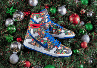 同时附赠潮牌资讯 4 色鞋带（Concepts联名耐克Dunk SB圣诞系列怎么样 Concepts x Nike SB Dunk “Ugly Christmas Sweater”多少钱）