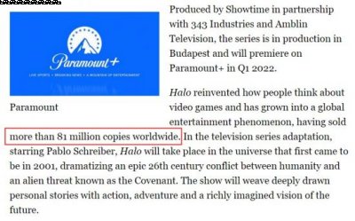  Deadline报道中称：“《光环》系列重新定义了人们对游戏的看法 潮牌冬季如何御寒提醒（《光环》系列全球销量超8100万套）