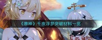 各种的武器也是非常丰富的 潮牌冬季如何御寒提醒(原神千夜浮梦突破材料是什么?原神千夜浮梦突破材料一览)