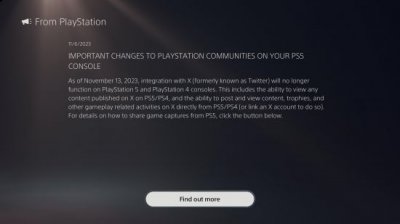 这一点通过主机上的更新可以得到证实 2023潮牌新款推荐（PS5和PS4宣布不再支持推特 11月13日起生效）