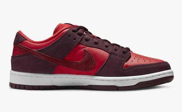 这双 Nike Dunk 潮牌信息SB 以“Cherry”命名（樱桃 Dunk SB 全新“Cherry”配色鞋款官图公布，水果主题）