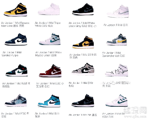 aj1全系列图谱 aj1全系列图片及名称