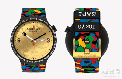 Bape x Swatch全新联乘表款发售,立体雕花设计超精美!