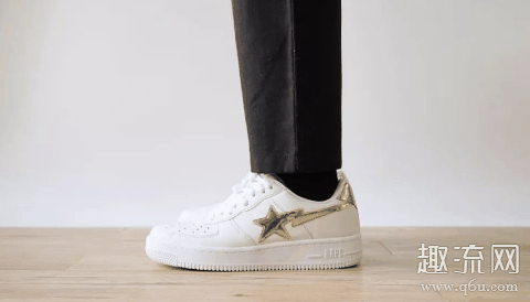  鞋面基本设计跟潮牌商城 Nike Air Force 1 一致（Bape全新20周年纪念鞋款曝光 BAPE STA在哪购买）