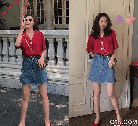 夏天女生红色衣服如何穿搭 2019流行的夏日红色衣服穿搭图片