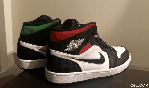 AJ1 Mid Quai54开箱测评 AJ1 Mid Quai54上脚图