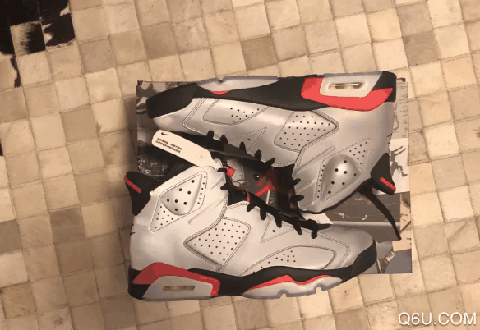 AJ6反光版本开箱 AJ6鞋带系法