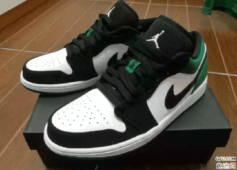 AJ1 low黑绿脚趾开箱测评 AJ1 low黑绿脚趾上脚图