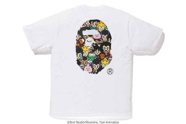 该系列囊括了各色 T-S潮牌资讯hirt 以及帽衫、教练夹克等款式（Bape x 《龙珠Z》全新合作系列即将登场）