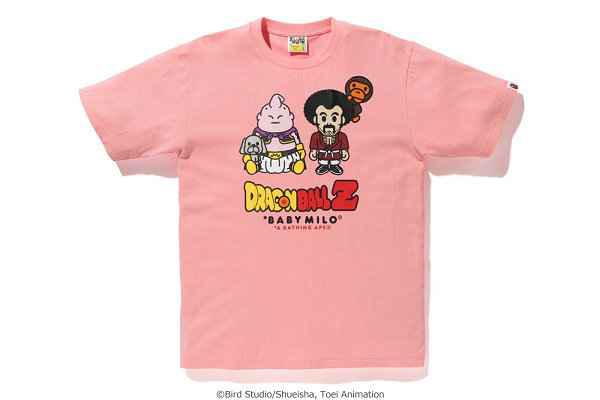 该系列囊括了各色 T-S潮牌资讯hirt 以及帽衫、教练夹克等款式（Bape x 《龙珠Z》全新合作系列即将登场）