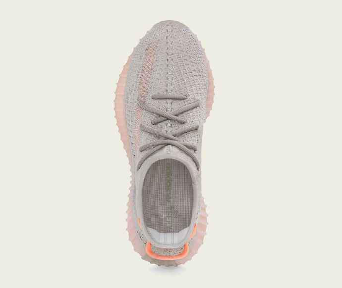 yeezy 350 v2灰橙3.0实物图曝光 yeezy 350 v2 True Form货量不大