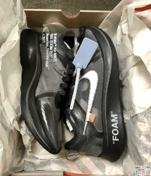 OW X Nike Zoom Fly黑色开箱实物测评 OW x Zoom Fly Black上脚图赏析