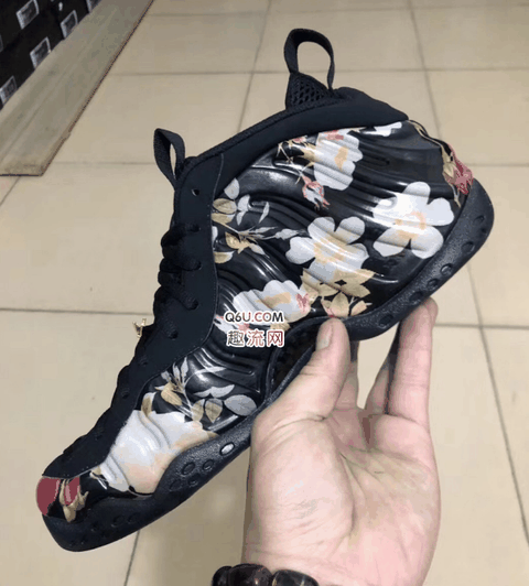 耐克花卉喷开箱测评 Nike Air Foamposite One Floral实物细节赏析