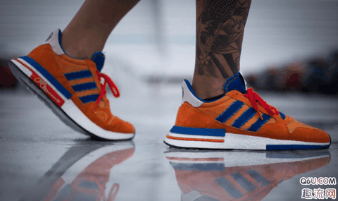 阿迪达斯联名龙珠Z悟空配色开箱测评 adidas ZX 500 RM “Goku” 实物细节赏析