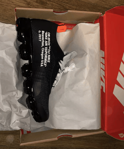 耐克Air vapormax x off-white黑色款开箱图 Nike air vapormax x off white细节欣赏