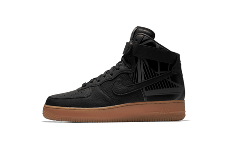 而且是配上潮牌商城了反光元素（耐克AF1高帮全新NBA系列好看吗 Air Force 1 Hi PRM NIKEiD美图欣赏）