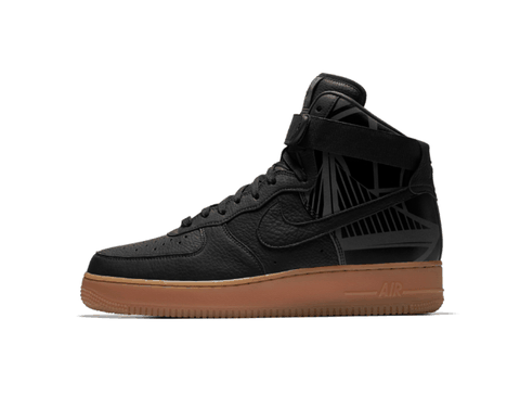 而且是配上潮牌商城了反光元素（耐克AF1高帮全新NBA系列好看吗 Air Force 1 Hi PRM NIKEiD美图欣赏）