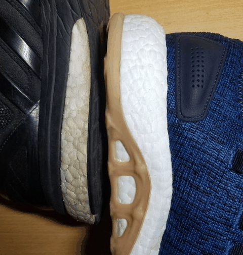  阿迪达斯Boost系列跑潮牌鞋相信小伙伴们都知道（ Adidas Pure Boost跑鞋开箱图 阿迪达斯BA8898跑鞋上脚图）