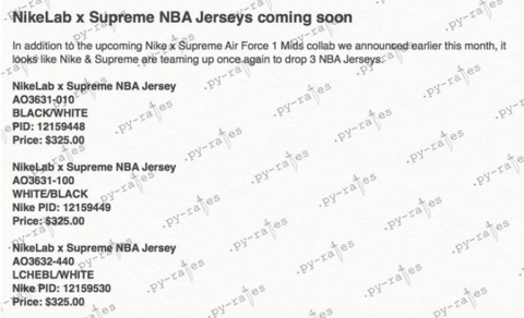 Supreme联名NIKE NBA球衣怎么样 NikeLab x Supreme NBA球衣价格