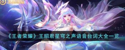 注定回到穹宇的怀抱 街拍潮牌推荐（王者荣耀王昭君星穹之声语音台词有哪些？王昭君星穹之声语音台词大全）