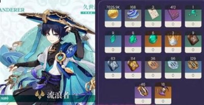  二、流浪者天赋等级升级材料 总计：笃行的教导x3+笃行的指引x21+笃行的哲学x38+破旧的刀镡x6+影打刀镡x22+名刀镡x31+空行的虚铃x6+智识之冕x1+摩拉x1652500 潮牌游戏互动（原神流浪者需要准备哪些突破材料？流浪者天赋等级突破所需材料表）