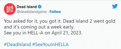 反向跳票！《死亡岛2》宣布制作完成 2022冬季潮牌新款推荐（反向跳票！《死亡岛2》宣布制作完成）