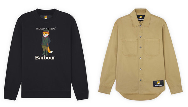 双方重新演绎了 Barbour 的英国传统与 Maison Kitsuné 的时尚美学：Maison Kitsuné 标志性的狐狸 Logo 元素遍布系列中的防水夹克、毛衣和渔夫帽等单品的同时 喜爱潮牌有哪些（Maison Kitsuné x Barbour 全新合作系列发布）
